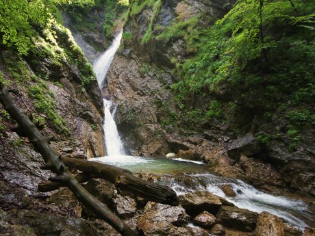 Wasserfall in Berg bei Sachrang, © Claus Schumann