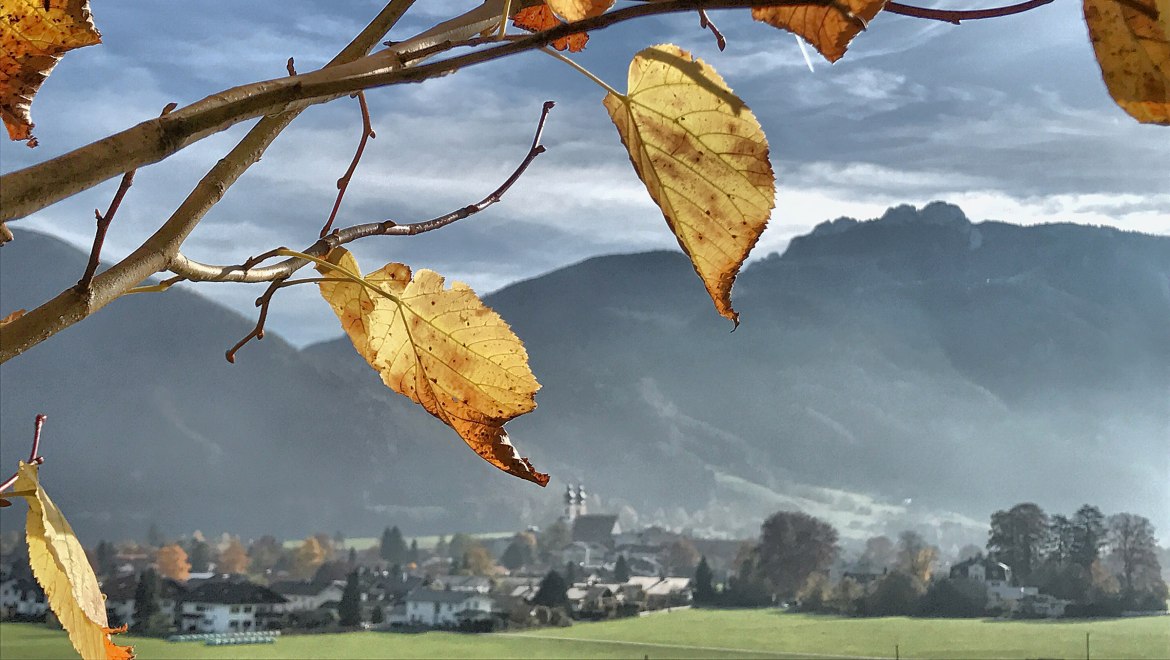 Herbstlicher Blick zur Kampenwand, © H. Reiter