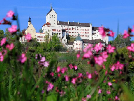 Schloss Hohenaschau mit Blüten, © H. Reiter