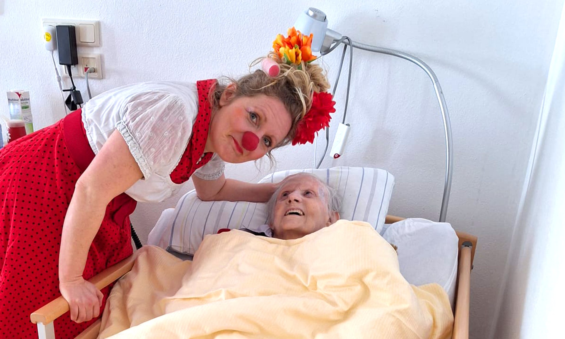 Besuch der Klinik-Clowns, © Cristina Wimmer
